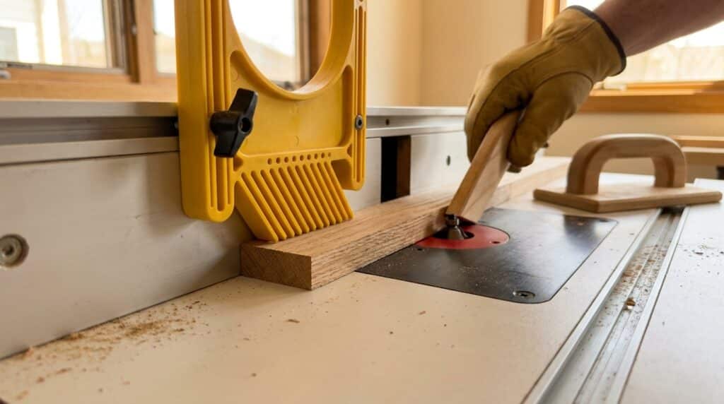Hands_feeding_timber_router_table BHMS Home Maintenance Services