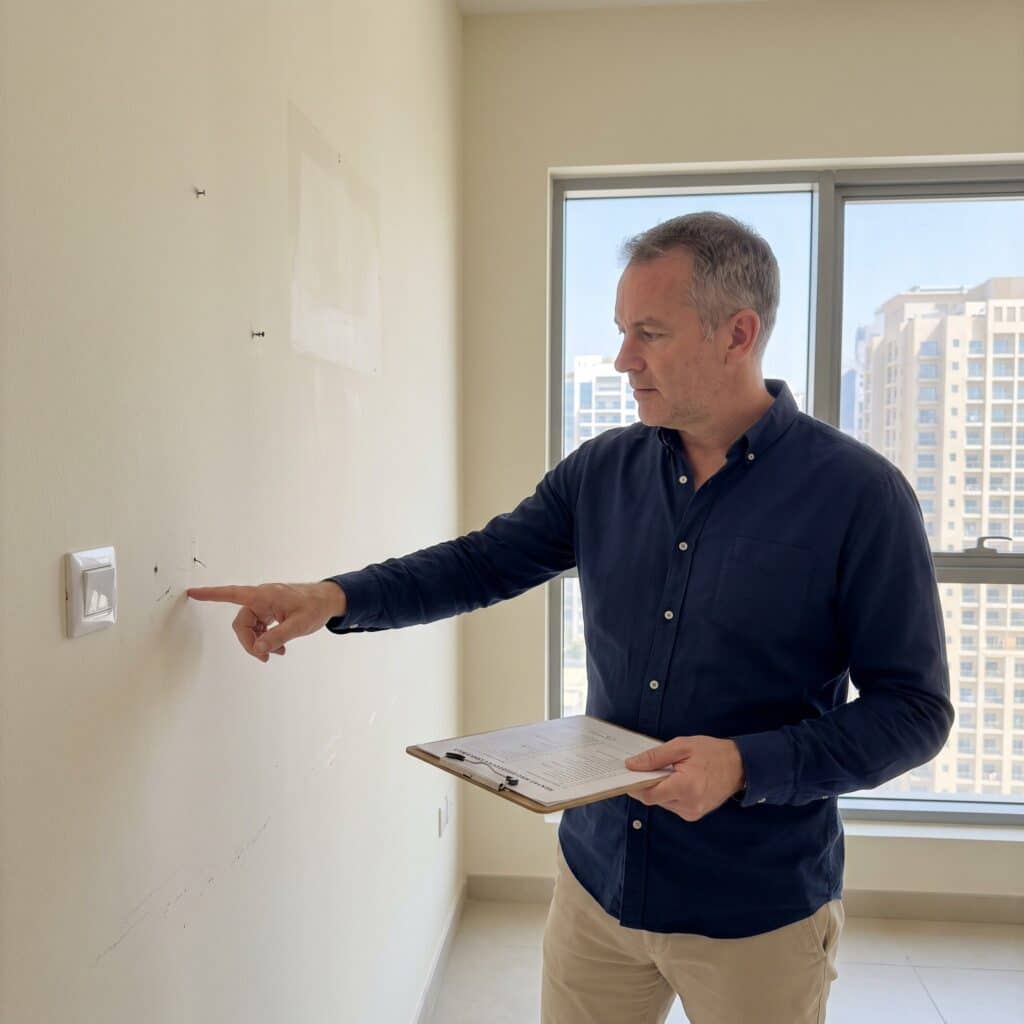 move out painting dubai, inspection before painting by landlord in dubai.