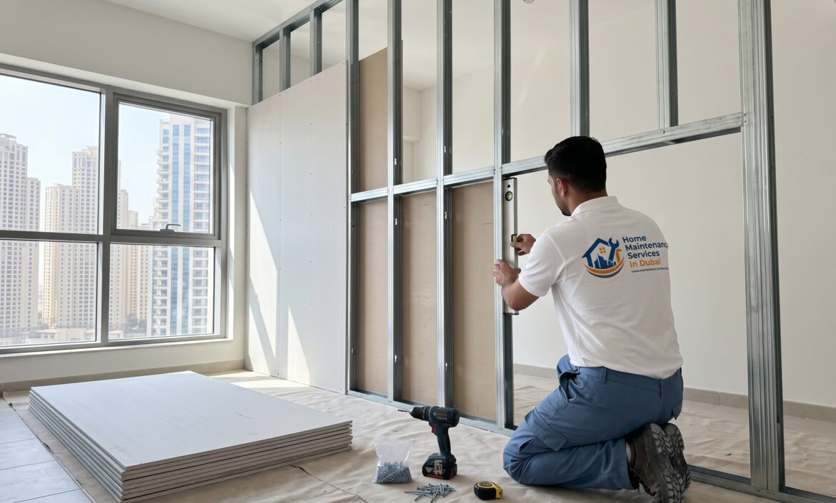finished-partition-wall-with-door-dubai-apartment
