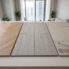 Comparison of vinyl, parquet, and tile flooring samples for a Dubai home renovation