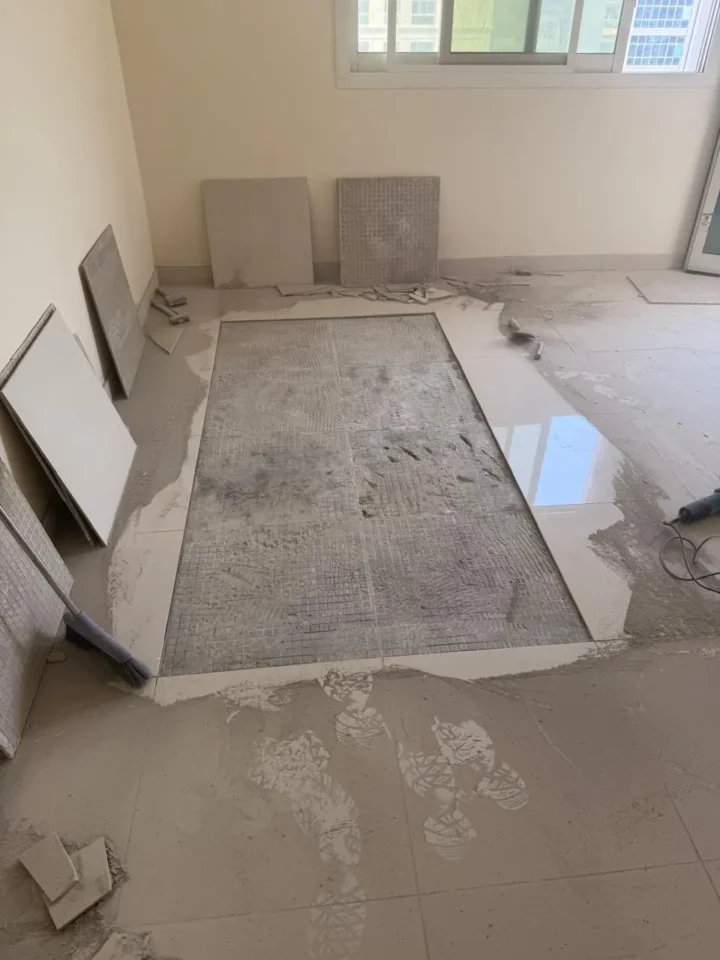 Tiling on a prepared base