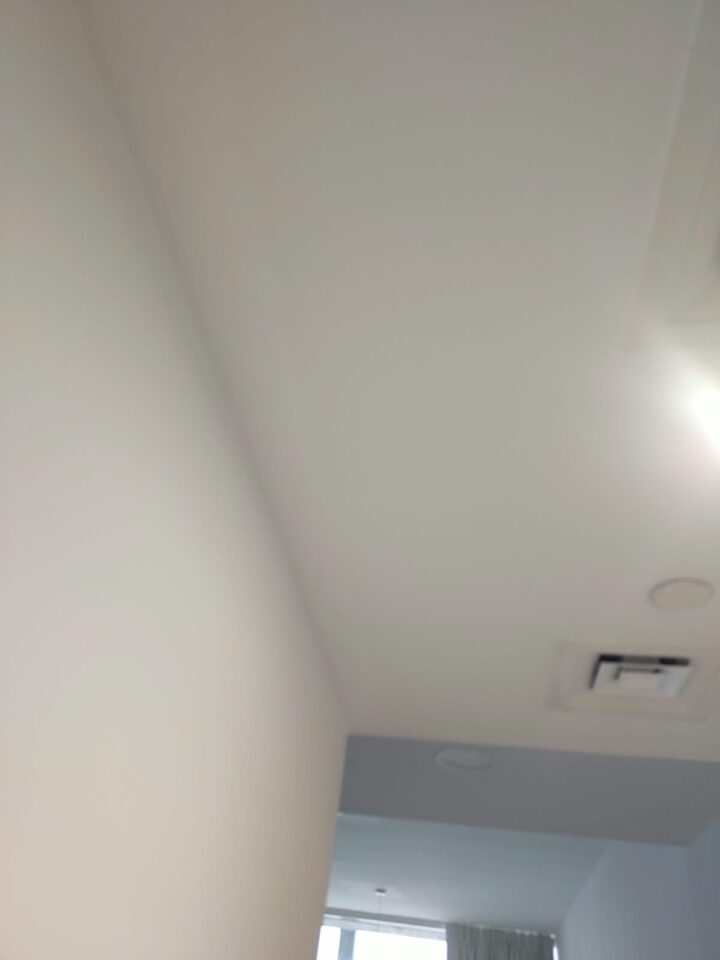 Fresh white wall and ceiling